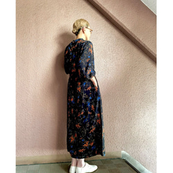 選擇您的尺寸❤️ 超輕盈❤️ 修身顯瘦❤️ 時尚優雅連身裙❤️ 飄逸面料❤️ 復古花朵 第10張的照片