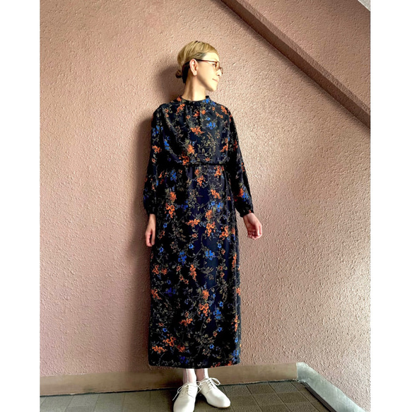 選擇您的尺寸❤️ 超輕盈❤️ 修身顯瘦❤️ 時尚優雅連身裙❤️ 飄逸面料❤️ 復古花朵 第4張的照片