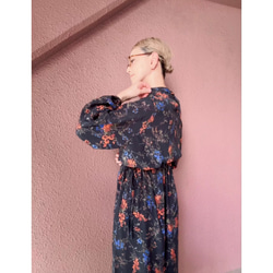 選擇您的尺寸❤️ 超輕盈❤️ 修身顯瘦❤️ 時尚優雅連身裙❤️ 飄逸面料❤️ 復古花朵 第11張的照片