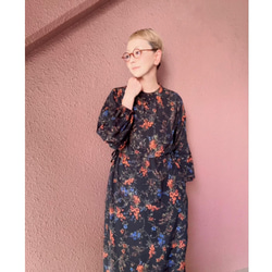 選擇您的尺寸❤️ 超輕盈❤️ 修身顯瘦❤️ 時尚優雅連身裙❤️ 飄逸面料❤️ 復古花朵 第8張的照片