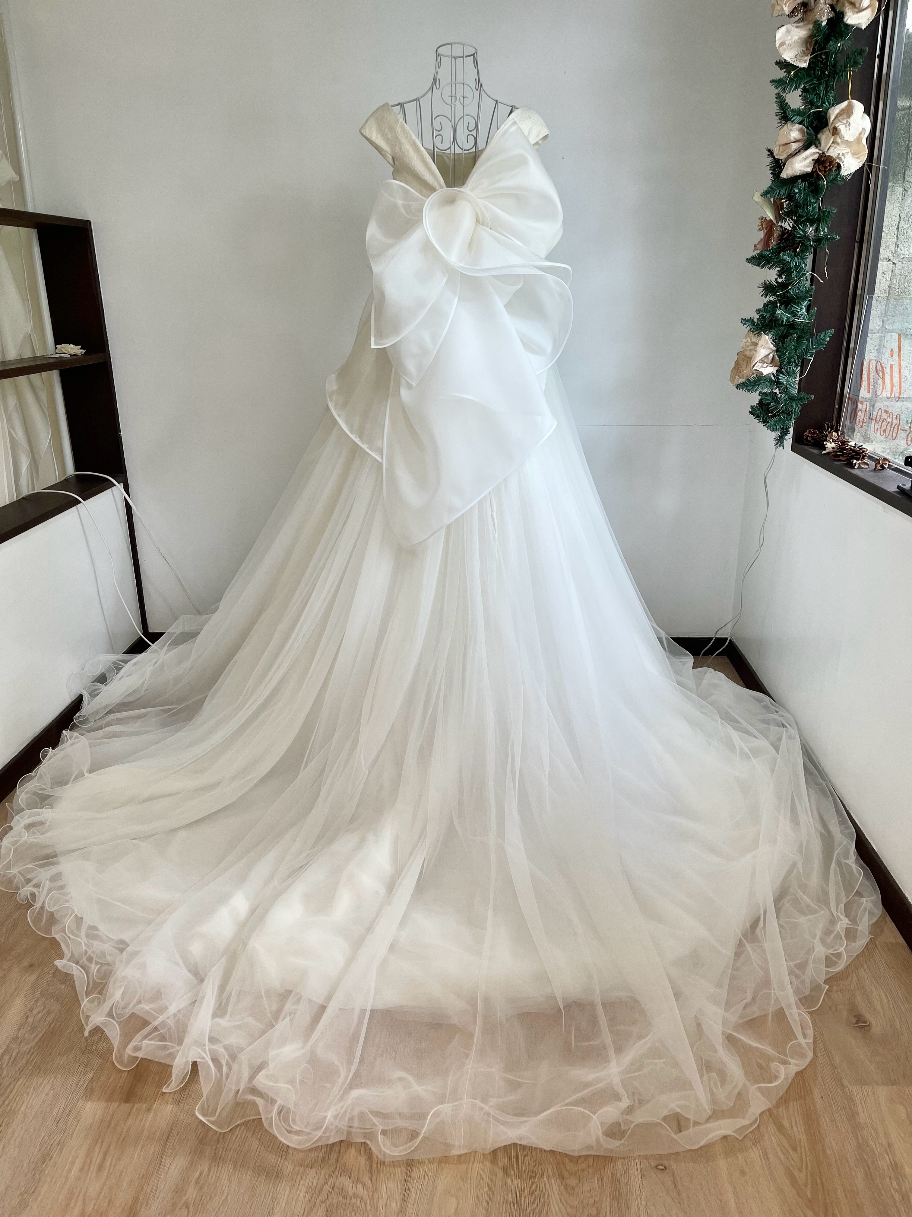 ♡ﾙﾘｱﾝｵﾘｼﾞﾅﾙ♡ 人気ウェディング2種オーガンザミックスバックリボン