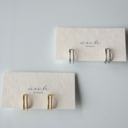 ピアスのようなイヤリング　2連　アレルギー対応　シンプル　小さめ 4枚目の画像