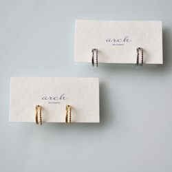 ピアスのようなイヤリング　2連　アレルギー対応　シンプル　小さめ 7枚目の画像