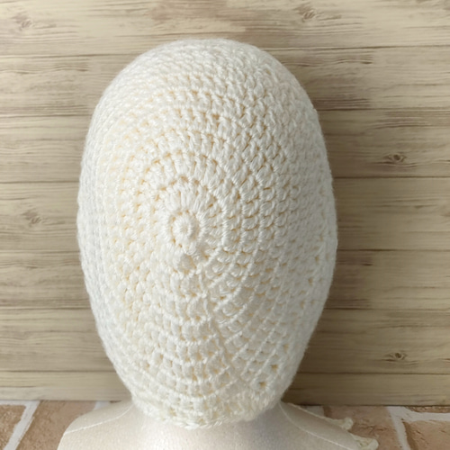 ボンネット 大人 ニットフード バブーシュカ ニット帽 紐付き 耳あて