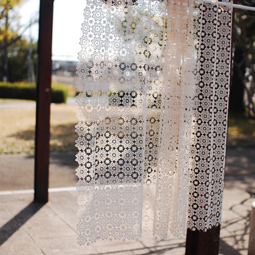 カフェカーテン☆インテリア雑貨☆クロッシェレース☆用途がひろい