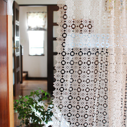 カフェカーテン☆インテリア雑貨☆クロッシェレース☆用途がひろい