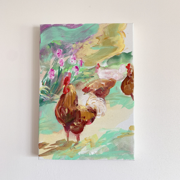 原画】ニワトリの絵 絵画 Hang 通販 18277592｜Creema(クリーマ)