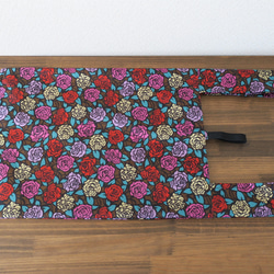 【送料無料】エコバッグＬサイズ・薔薇柄（ブラウン） 3枚目の画像