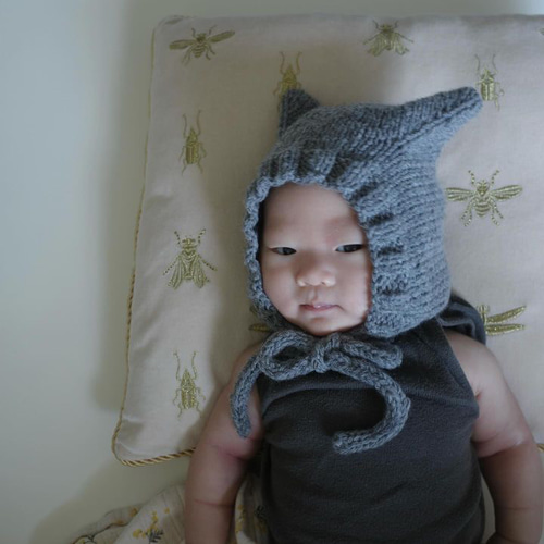 猫耳ボンネット ニット帽 子供帽子 帽子(ベビー・キッズ) BoNoBo 通販