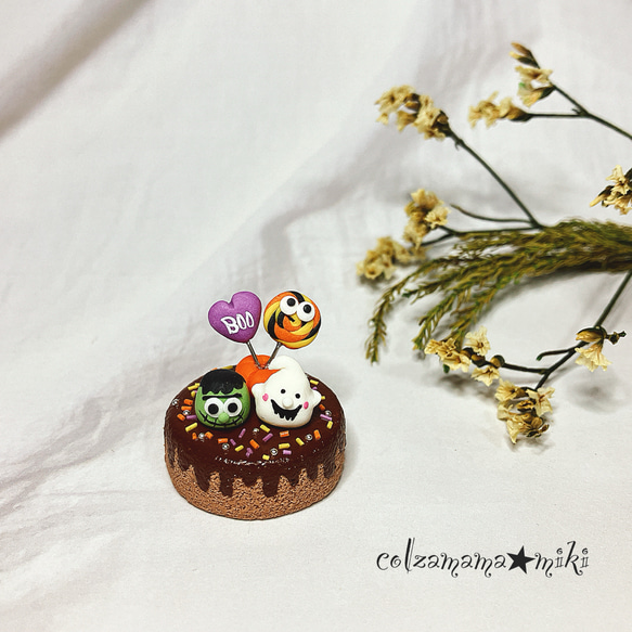 ミニチュア ハロウィンケーキ♡ ハロウィン飾り かぼちゃ おばけ
