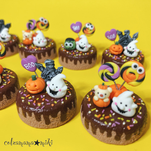 ミニチュア 黒ねこのハロウィンケーキ♡ ハロウィン飾り