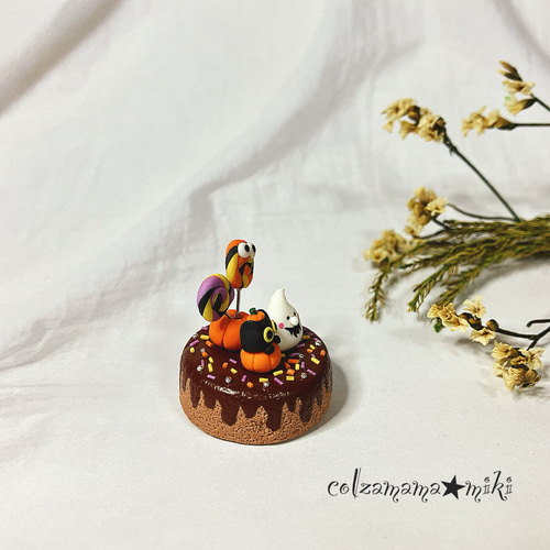 ミニチュア 黒ねこのハロウィンケーキ♡ ハロウィン飾り