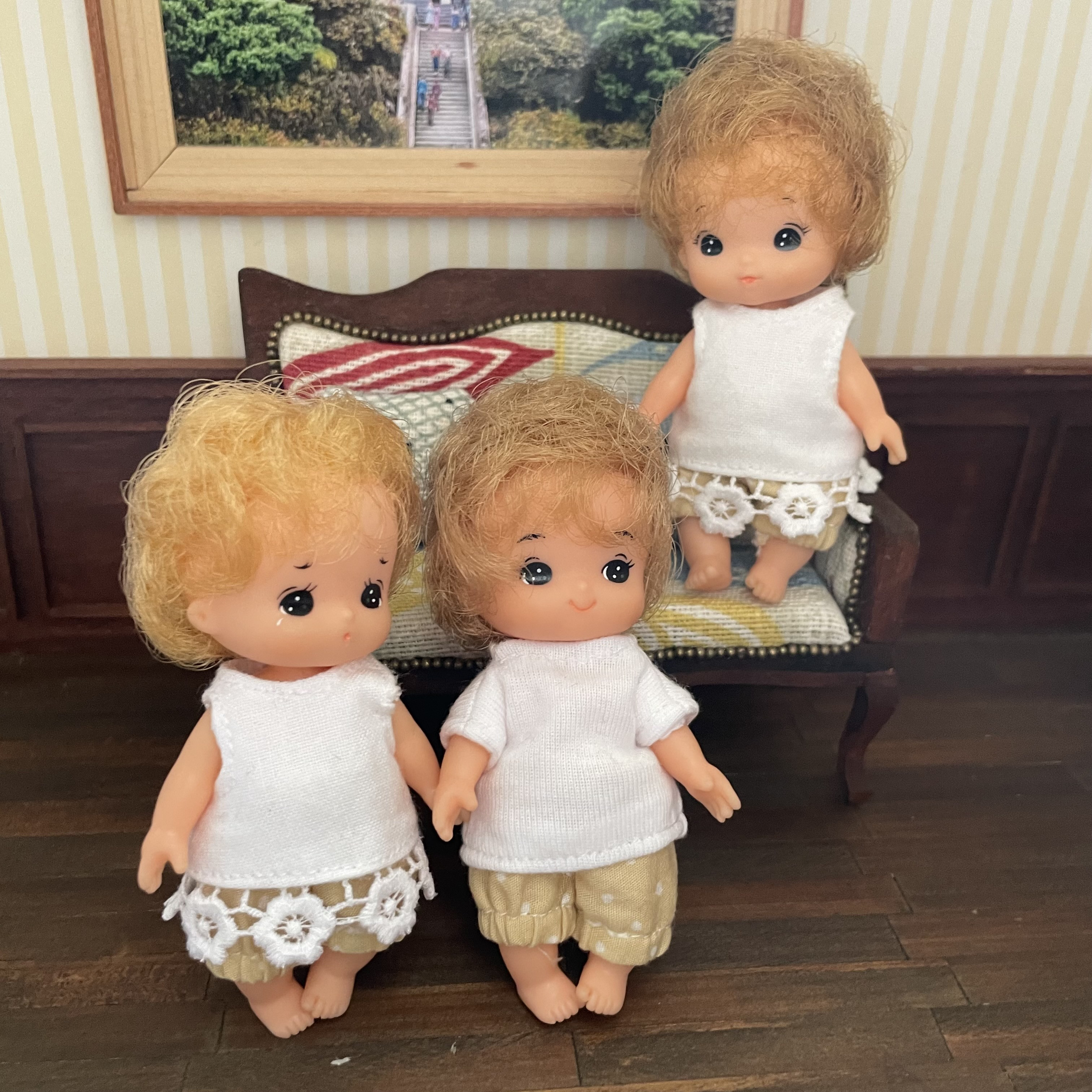 T24001かこちゃん みくちゃん げんくん ハンドメイド 服 ドットパンツ