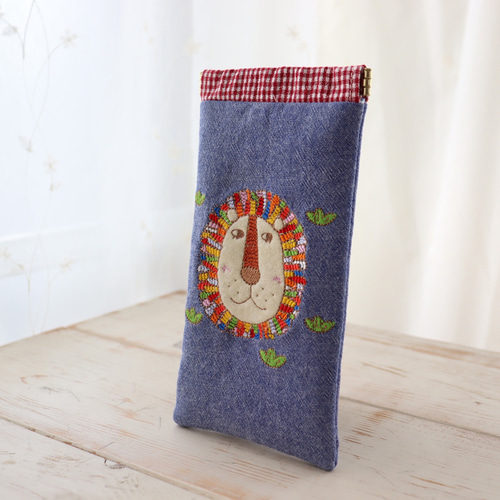 CORAL&TUSK メガネモチーフ 刺繍 ポーチ 3営業日以内に発送】CORAL&TUSK [Glasses Pouch] メガネモチーフ