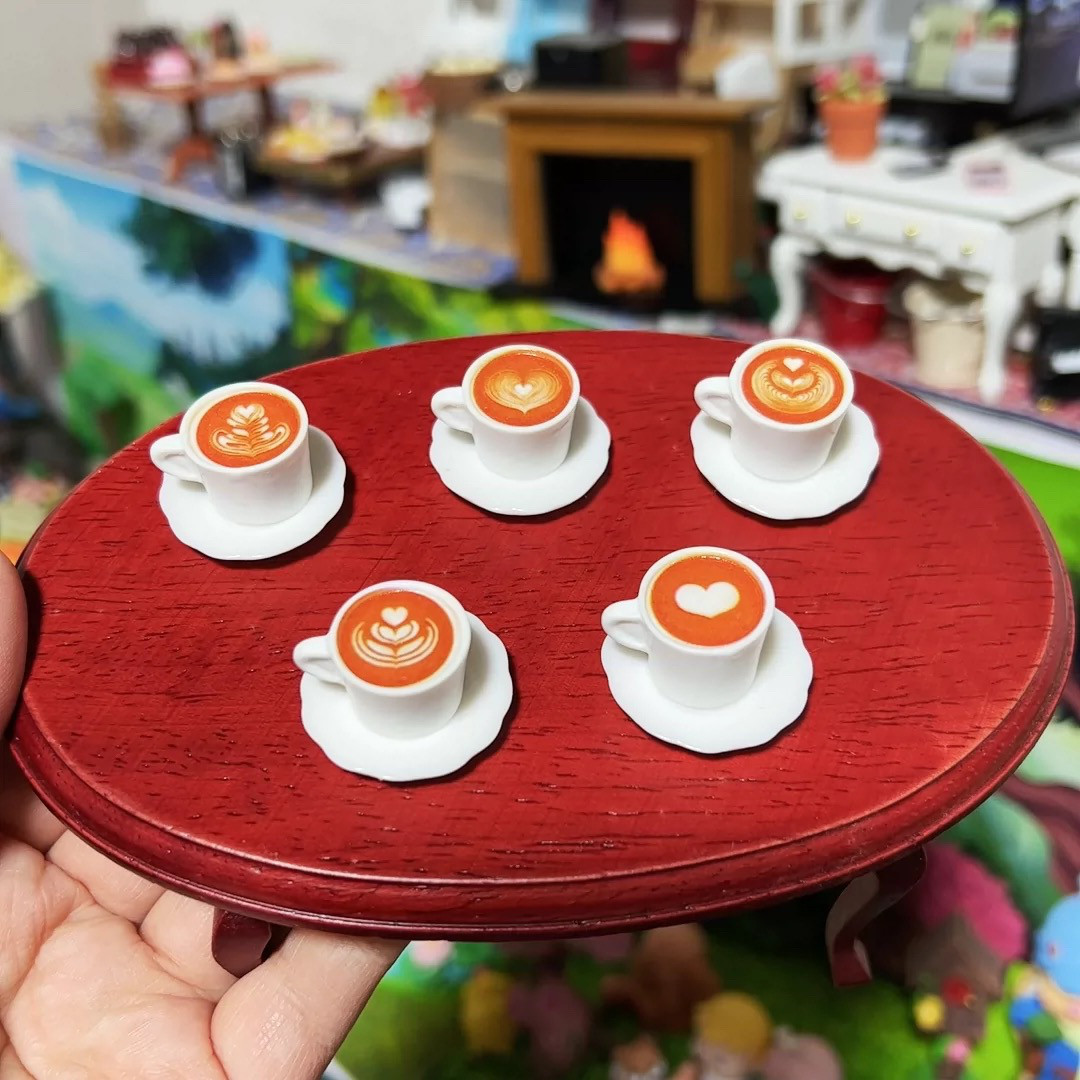 かわいい新作 ミニチュア　カフェラテ　デコレーション　パーツ　飾り アクセサリー