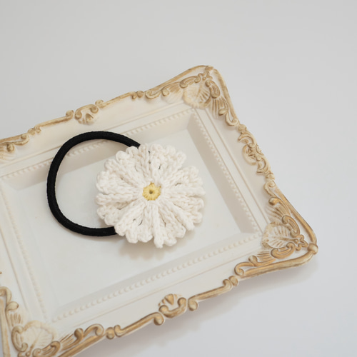 ふんわり大きめコスモスヘアゴム 秋桜 秋 ゴム交換可 キッズ