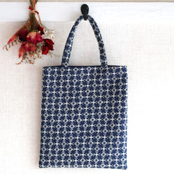 364.くたっとリネンのトートバッグネイビーA