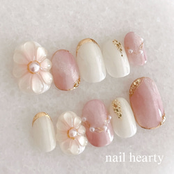 ローズクォーツ ネイルチップ ブライダル ウエディング 結婚式 成人式