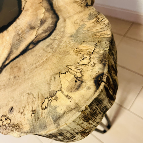 黒柿 レジンテーブル 輪切りテーブル 一枚板テーブル サイド