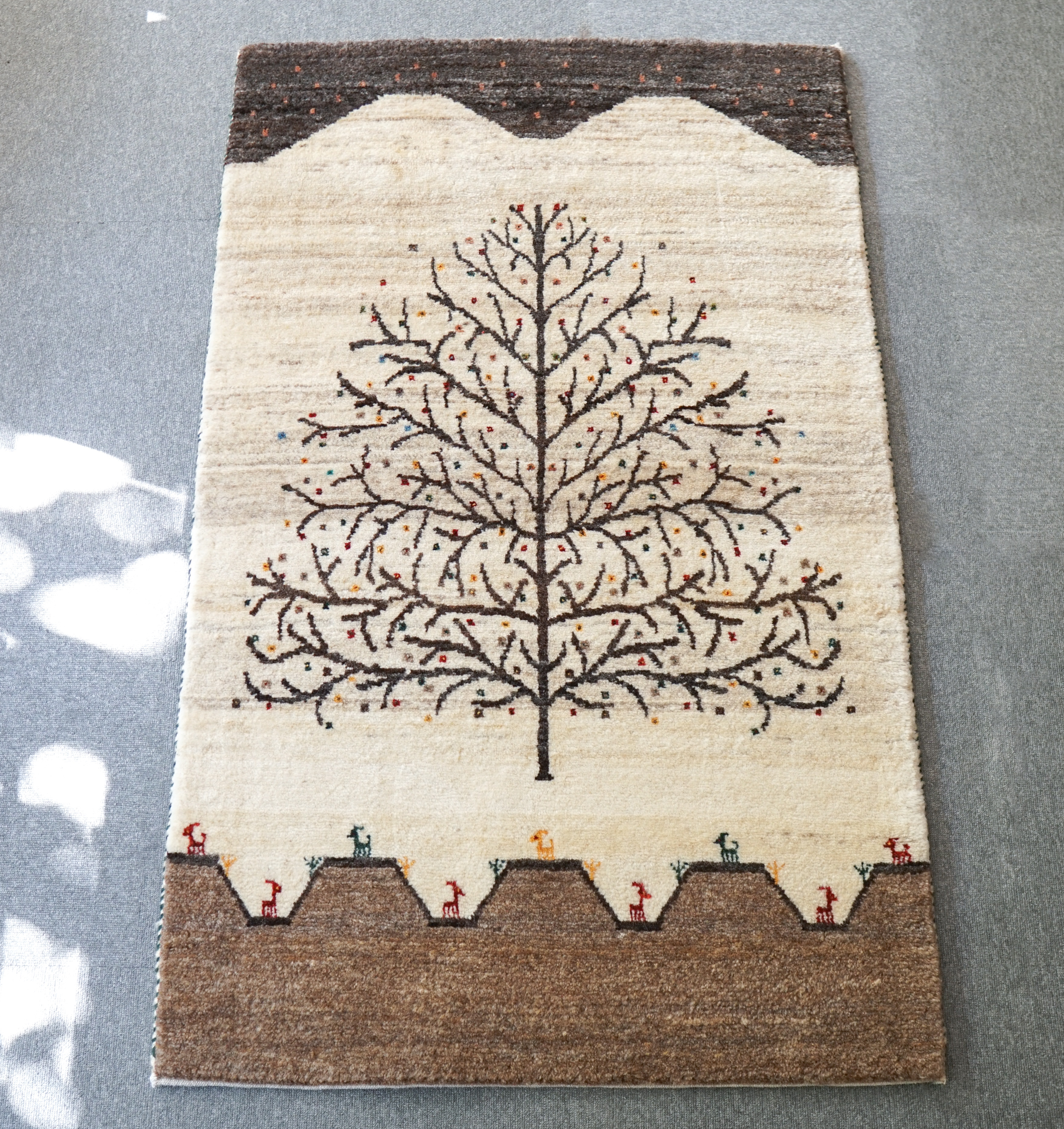 141×86cm ペルシャ手織り 絨毯 カシュクリ ギャッベ fine 141×86cm ペルシャ手織り 絨毯 カシュクリ ギャッベ fine