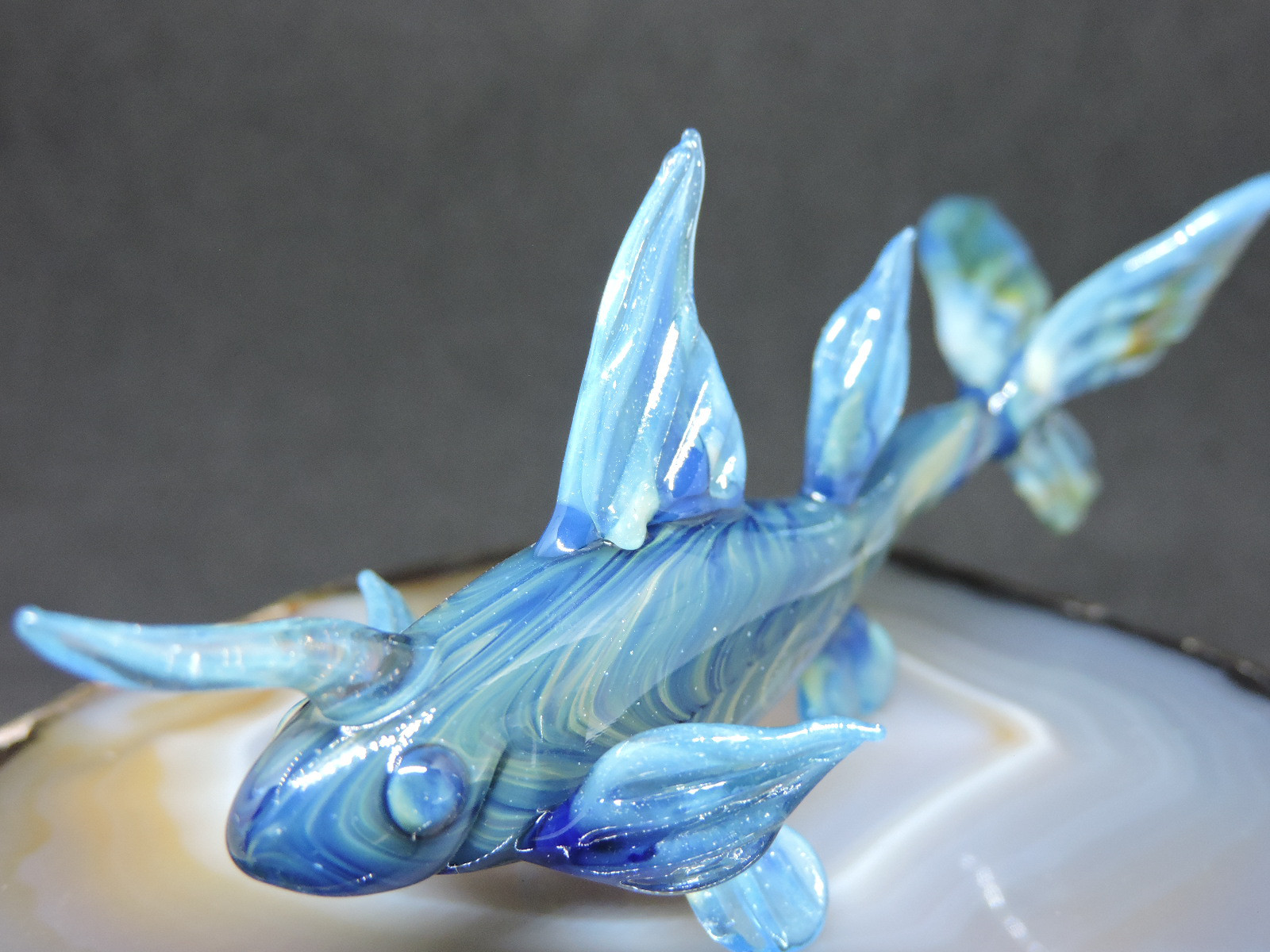 ガラスの空想造形・幻想の魚　２種