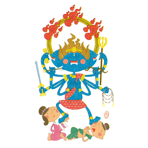 仏画ポストカード『降三世明王』 ポストカード アトリエひぐれ 通販