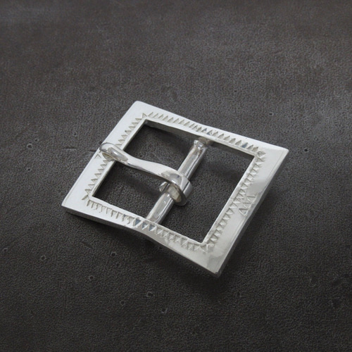 カリカリ　シルバー925 ベルト バックル シルバーバックル 単品シングルタイプ 40mm巾 革ベルト シルバー