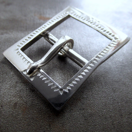 希少！ジェネラルリサーチ ベルトバックル Silver925 マウンテンリサーチ シルバー925 バックル使用 オーダーメイドベルト 25m/m レザー