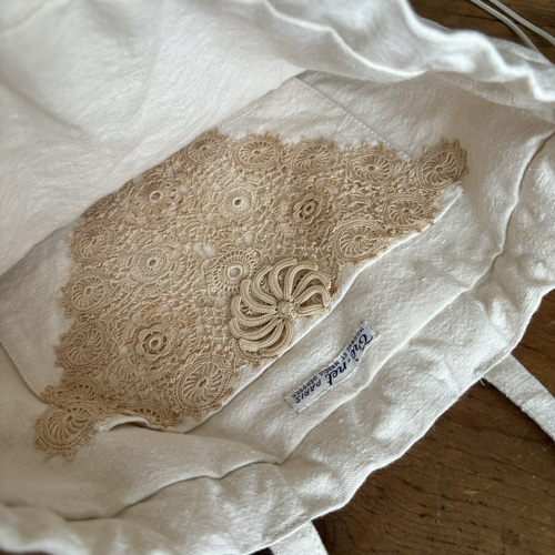 アンティークリネン　モノグラム刺繍　ワンピース ☆希少☆ Enyoアンティークリネンのモノグラム刺繍ワンピース