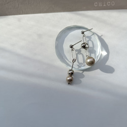 no.4289レッドコーラル×ヘマタイト║ピアス/イヤリング║ステンレスピアス