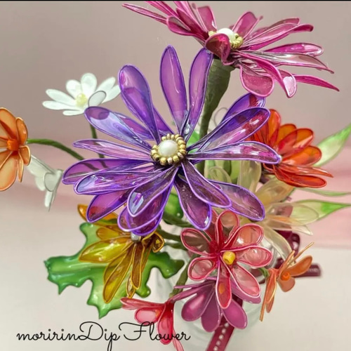 可愛い小菊☆ディップフラワー☆アメリカンフラワー アート 可愛い小菊☆ディップフラワー☆アメリカンフラワー アート