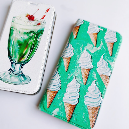 喫茶店のクリームソーダ iPhoneケース スマホケース iPhone