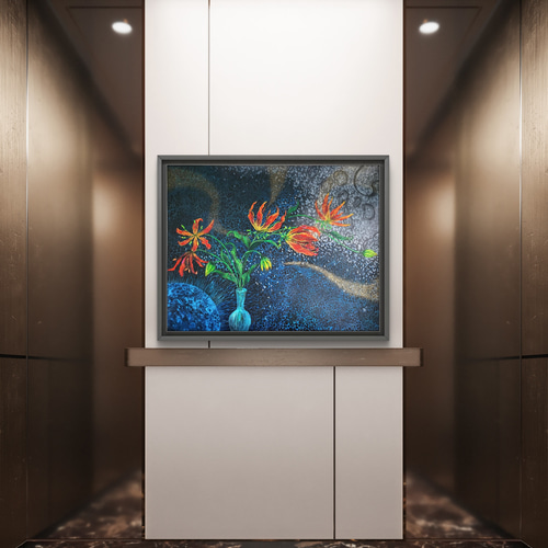 グロリオサ・リリー / 抽象画 キャンバス 91×117㎝ F50 原画1点のみ グロリオサ・リリー / 油絵 抽象画 91×117㎝ F50 特大