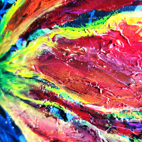 グロリオサ・リリー / 油絵 抽象画 91×117㎝ F50 特大 キャンバス