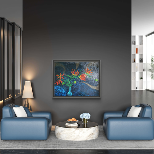 グロリオサ・リリー / モダン画 キャンバス 91×117㎝ F50 原画限り グロリオサ・リリー / 油絵 抽象画 91×117㎝ F50 特大 キャンバス