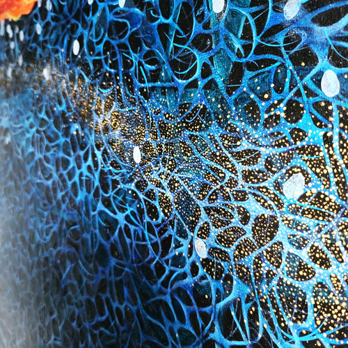 グロリオサ・リリー / 油絵 抽象画 91×117㎝ F50 特大 キャンバス