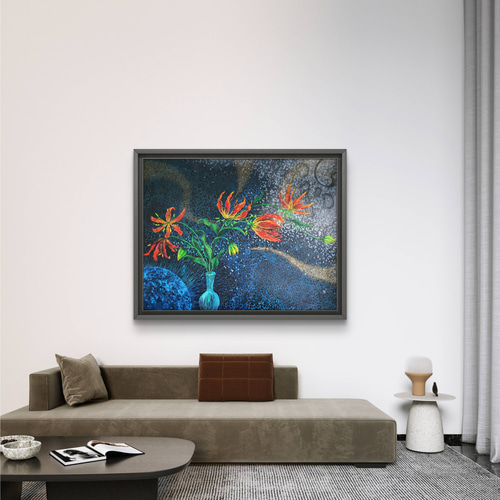 グロリオサ・リリー / モダン画 キャンバス 91×117㎝ F50 原画限り グロリオサ・リリー / モダン画 キャンバス 91×117㎝ F50 原画限り