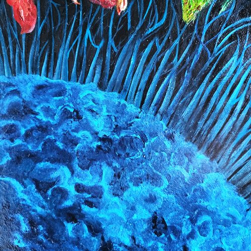 グロリオサ・リリー / 油絵 抽象画 91×117㎝ F50 特大 キャンバス