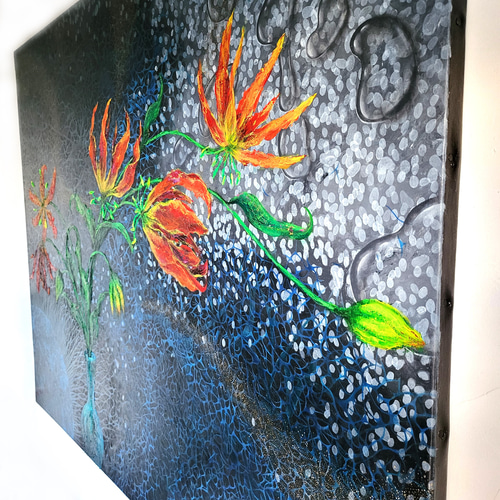 グロリオサ・リリー / 油絵 抽象画 91×117㎝ F50 特大