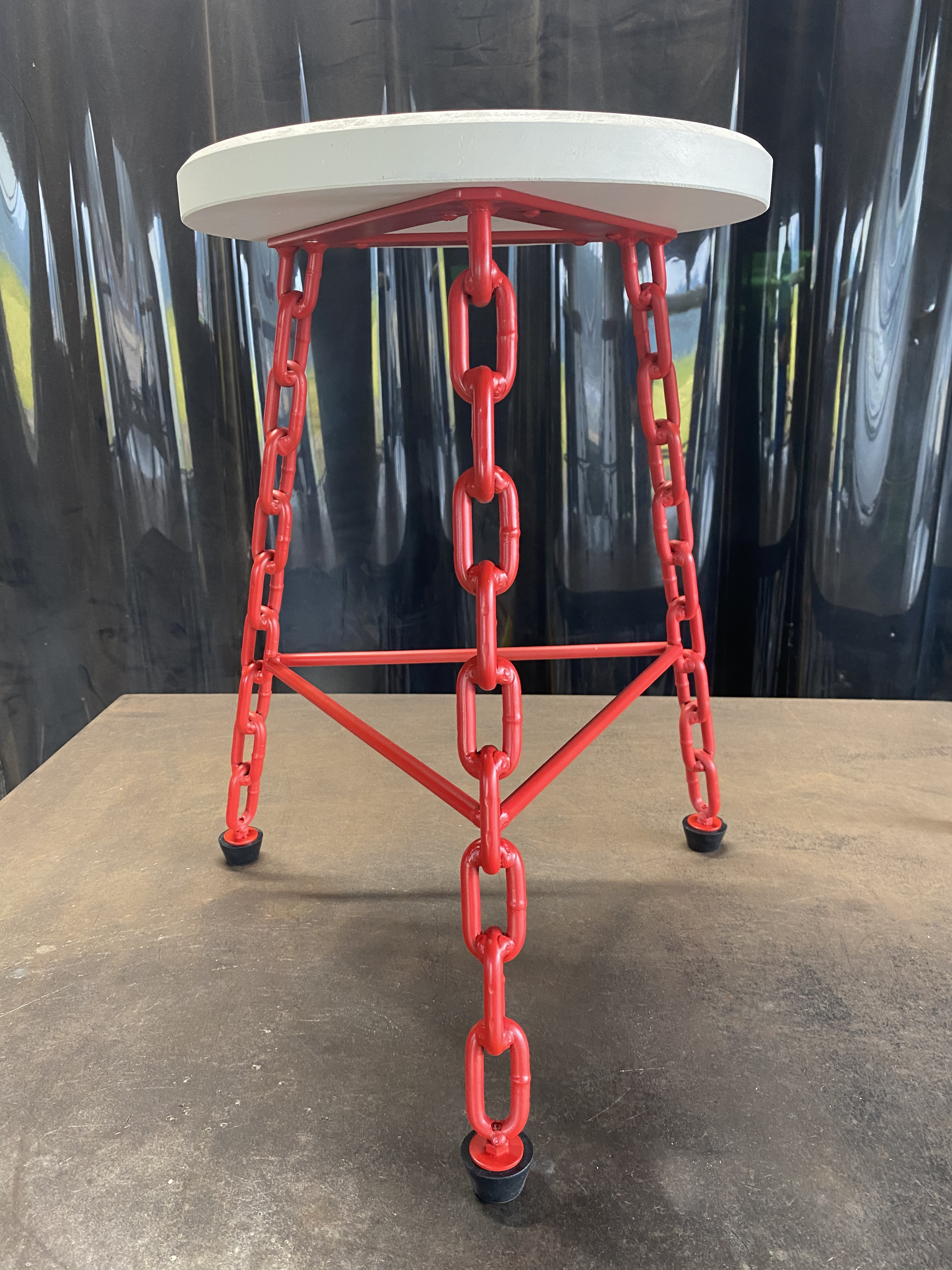 鉄鎖を使った 男前アイアンスツール　テーブルチェア　チェア