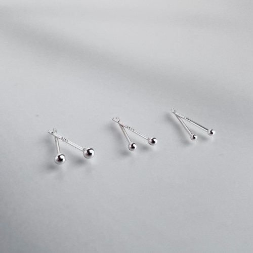 【55】ピアス おまとめ3点 極小ピアス3点セット 》1.5mm 2.0mm 2.5mm silver925 Stud