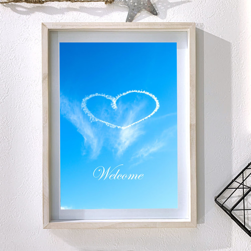 空！ハート！綺麗！A4サイズ◇送料無料◇可愛いインテリアポスター