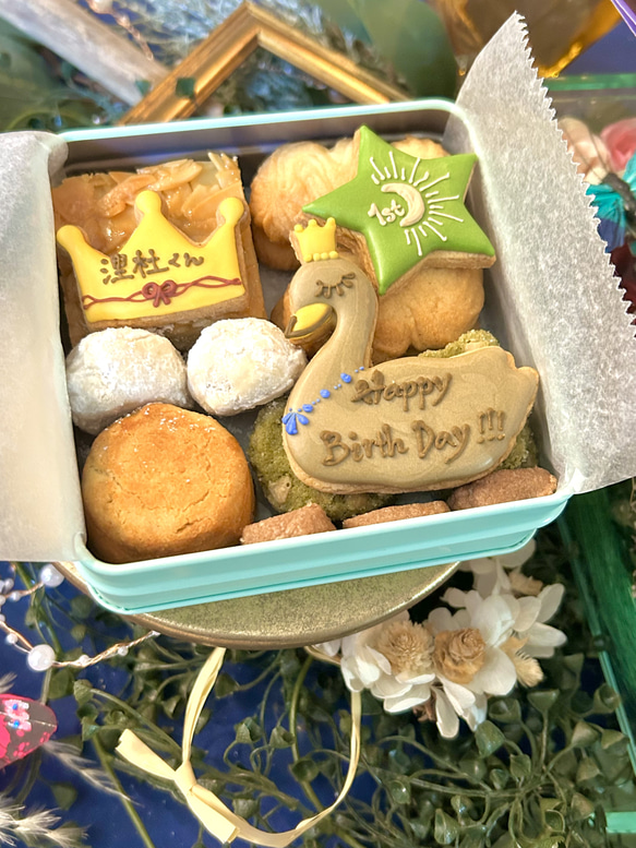 内祝いクッキー缶(白鳥) スイーツ・お菓子・パン Amane 通販 18279752