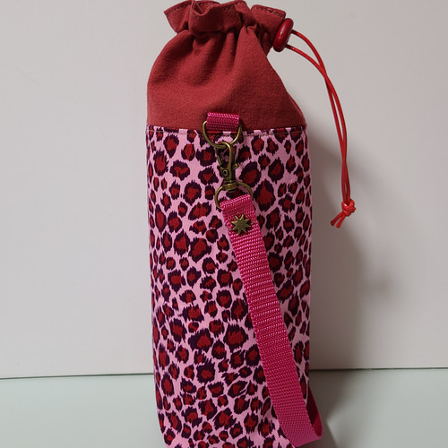 ペットボトルカバー　ベリーガーデン柄　ネイビー　　ハンドメイド ペットボトルカバー ベリーガーデン柄 ネイビー ハンドメイド