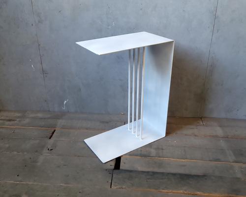 ソファーテーブル ローテープ アイアン 無骨 黒皮鉄 鉄板 2way サイド