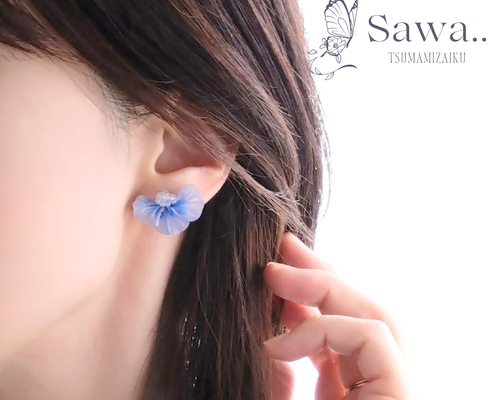 送料無料】お試し価格 痛くないイヤリング 大ぶり 花ソフトフィット