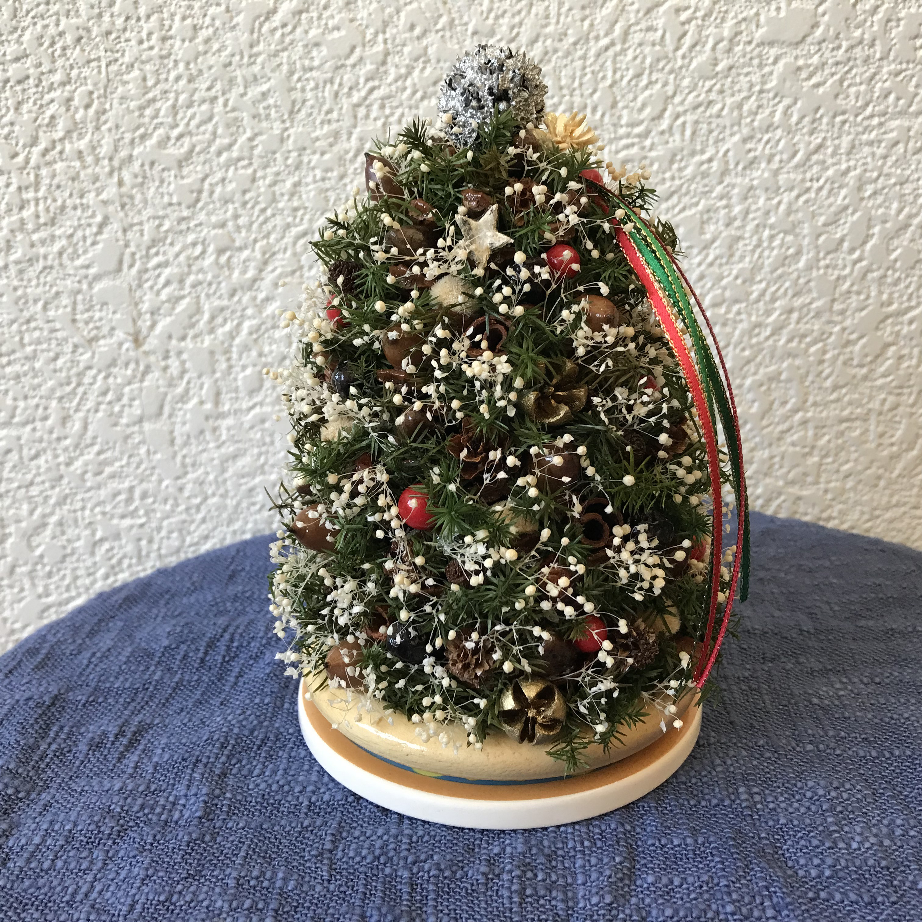 《新作＊X’mas》北欧の森の粉雪舞い散る小さなツリー (受注制作＊ご予約承ります）