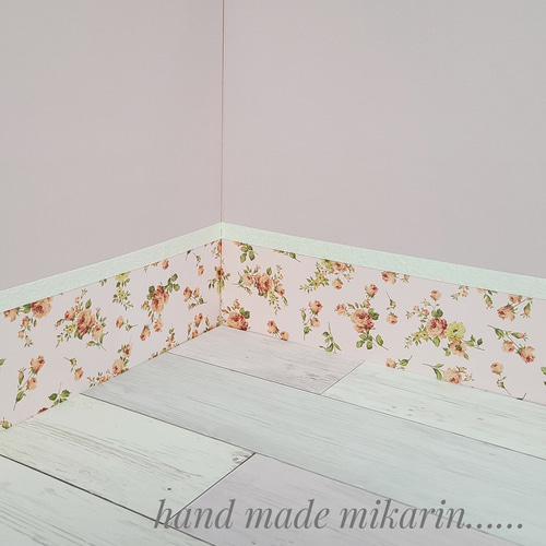 撮影用背景ボード（ピンク×花柄②）【ドールハウス】 その他人形