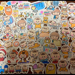 新作♥️②ベビーシールB♥️0～1歳用シール♥️選べるサイズ♥️大まかカット発送 2枚目の画像