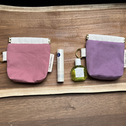 バネポーチ⭐︎帆布ポーチ⭐︎パカパカとクセになる開けやすさ⭐︎ 7枚目の画像
